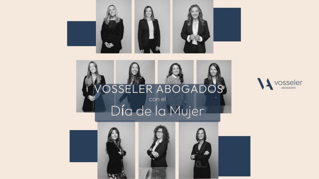 Fotomontaje con mujeres profesionales de Vosseler Abogados con motivo del Día Internacional de la Mujer