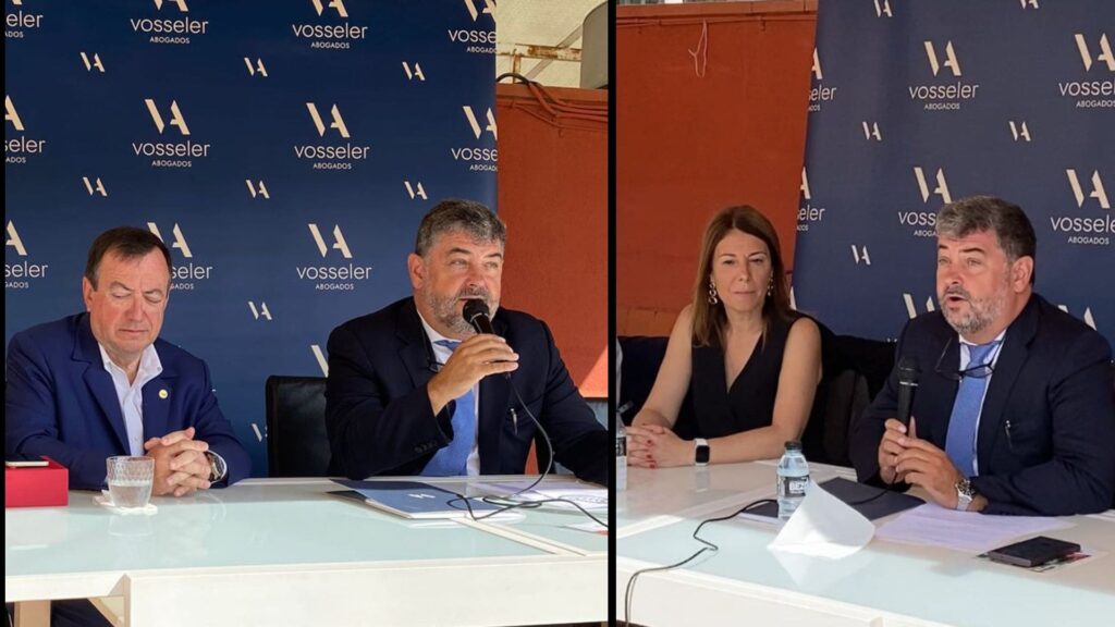 Daniel Vosseler presenta las candidaturas al decanato del ICAB de Joan Ramon Ramos Raich y Cristina Vallejo Ros.