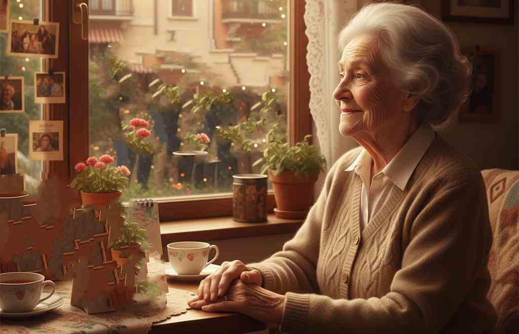 Imagen de anciana sola ante la ventana para ilustrar el tema del Día Internacional contra la Soledad no deseada