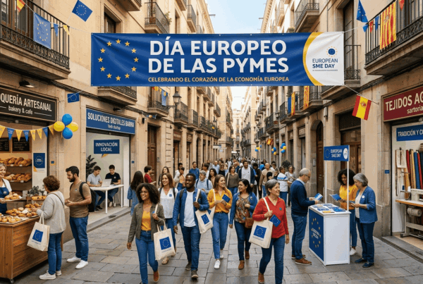 Imagen generada por IA que representa el Día Europeo de las Pymes