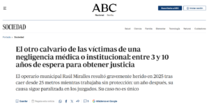 Imagen de la portada del ABC con el tema de Raúl Miralles